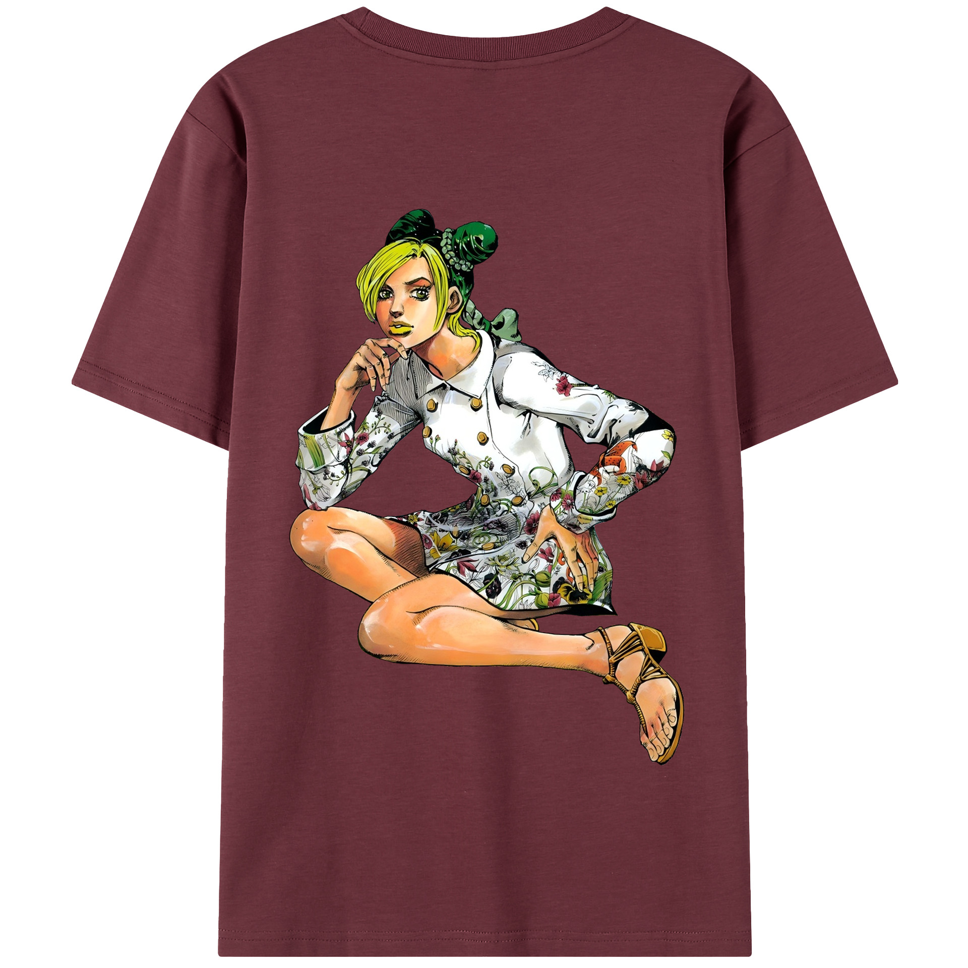 （画像用） "ジョジョの奇妙な冒険 くうじょう ジョリーン JoJo's Bizarre Adventure Jolyne Cujoh " 綿100％半袖Tシャツ（背面プリント）
